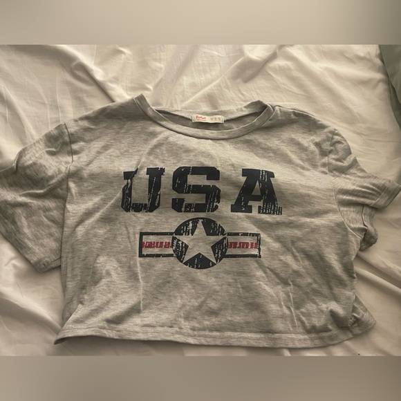 USA crop tshirt - Picture 1 of 2